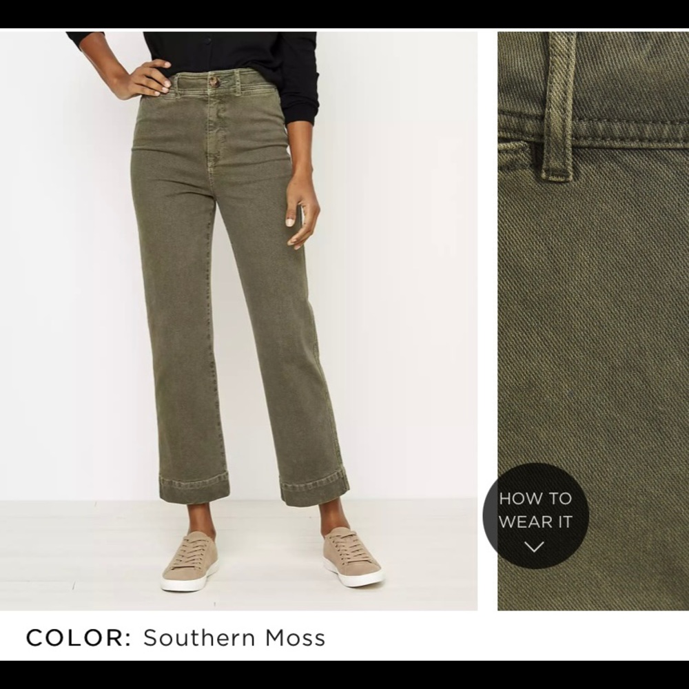 LOFT wide leg slim jeans